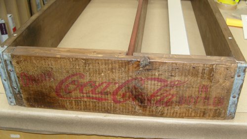 vintage Coke crate custom framing birmingham