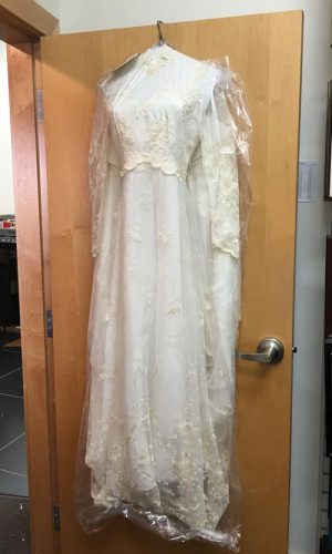 framed wedding dress